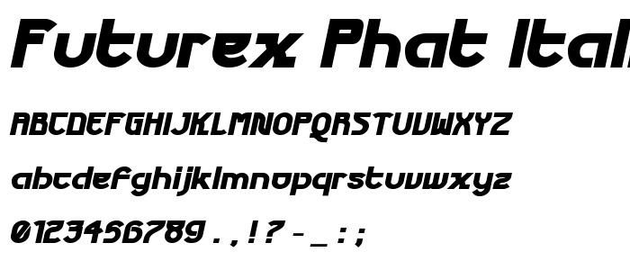 Futurex Phat Italic font